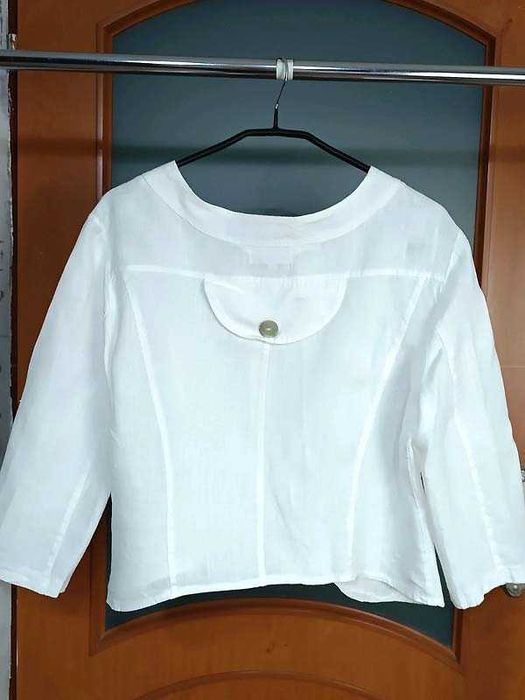 Made in Italy żakiecik lniany roz L