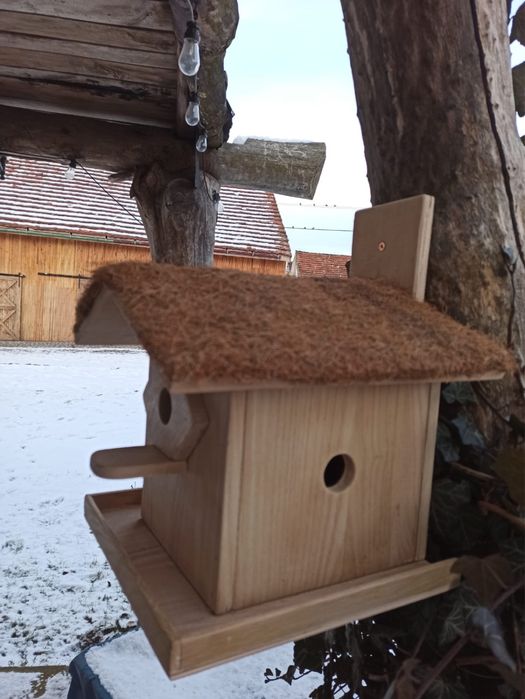 Karmnik dla ptaków – budka lęgowa
