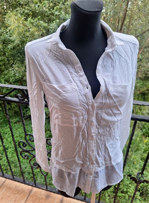 Elegancka biała koszula damska długi rękaw marka Reserved S 36