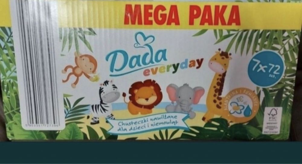 Chusteczki nawilżające dada 4 kartony