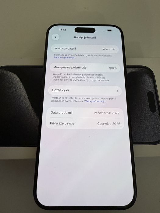 iPhone 15 Pro Max 1TB Titanium Black Bateria 100%