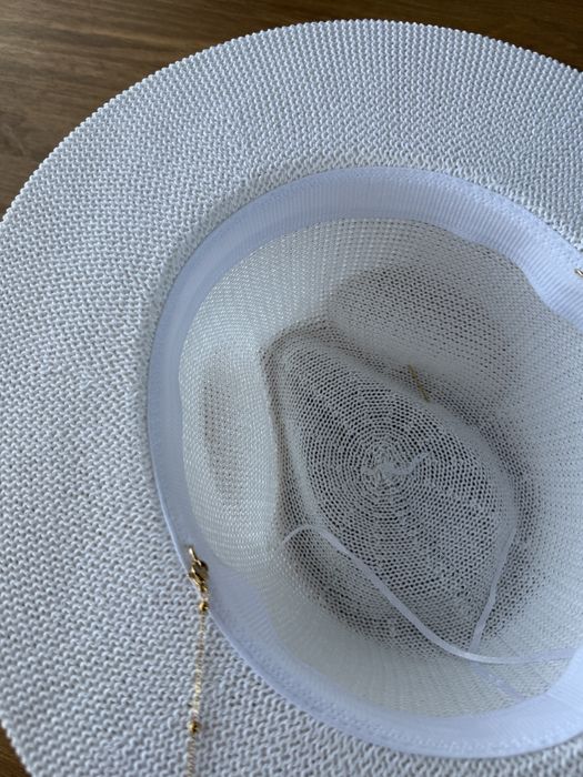 Шляпа федора білий капелюх літній