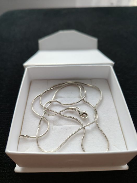 Srebrny łańcuszek linka 50 cm próba 925