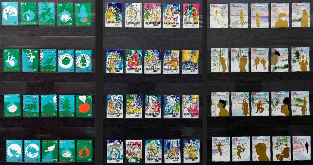 Znaczki Pocztowe Boże Narodzenie Holandia Kompletne Serie 1998 - 2020