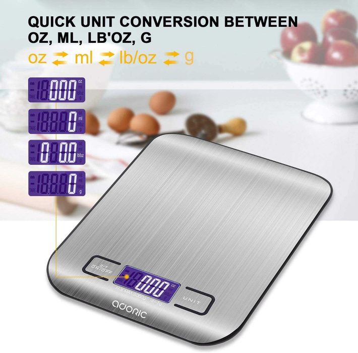 Nowa cyfrowa waga kuchenna / LCD / precyzja do 1g / 5kg max ADORIC!