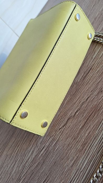 Torebka Kazar-Viena żółta kanapkowa skóra na ramię