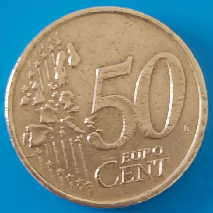 50 Cêntimos de 2002 Letra F da Grécia
