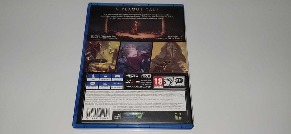 ps4 A PLAGUE TALE: INNOCENCE po polsku fabuła i przygoda, polska okładka