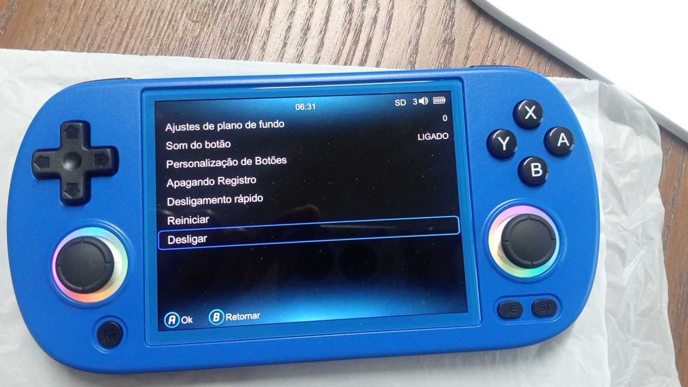 Consola Portátil Anbernic RG40XX H Azul + 3 Cartões