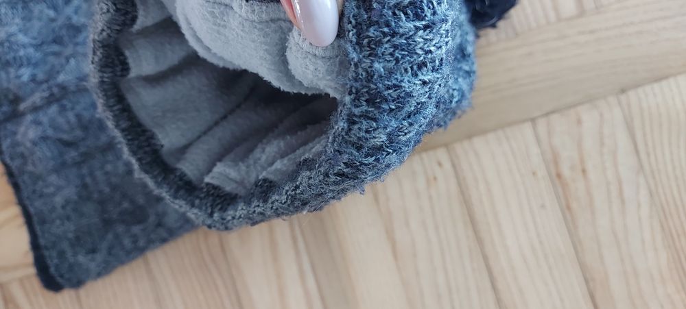 Czapka z kominem zimowa dla chłopca