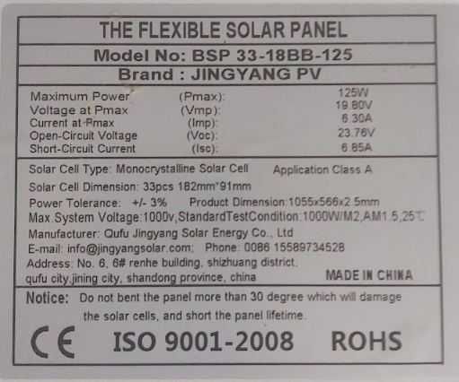 Ładowarka turystyczna panel słoneczny elastyczny 12V 125W regulator solarny MPPT 30A