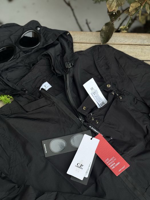Вітрівка C.P. Company з лінзами чоловіча чорна ветровка Сп Компани