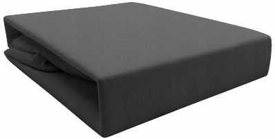 Prześcieradło 180x200 cm jersey z gumką ,czarne