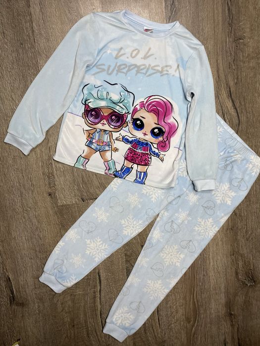 Блакитна велюрова піжама Lol дівчинці 8-9р.Комплект для дому ЛялькиЛОЛ