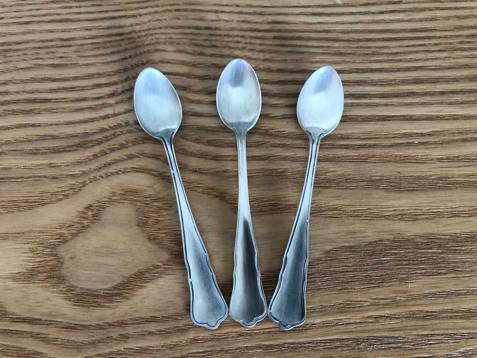 3 Colheres de Cafe de Prata Topazio