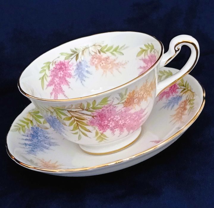**DUO**filiżanka do herbaty porcelana Royal Chelsea 1945_1959