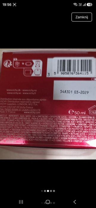 Colagen vichy krem na noc nowy