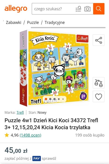 Zestw puzzli dla dziecka 3+