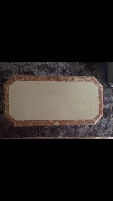 Mesa de pedra marmore  crema marfil e rosso verona