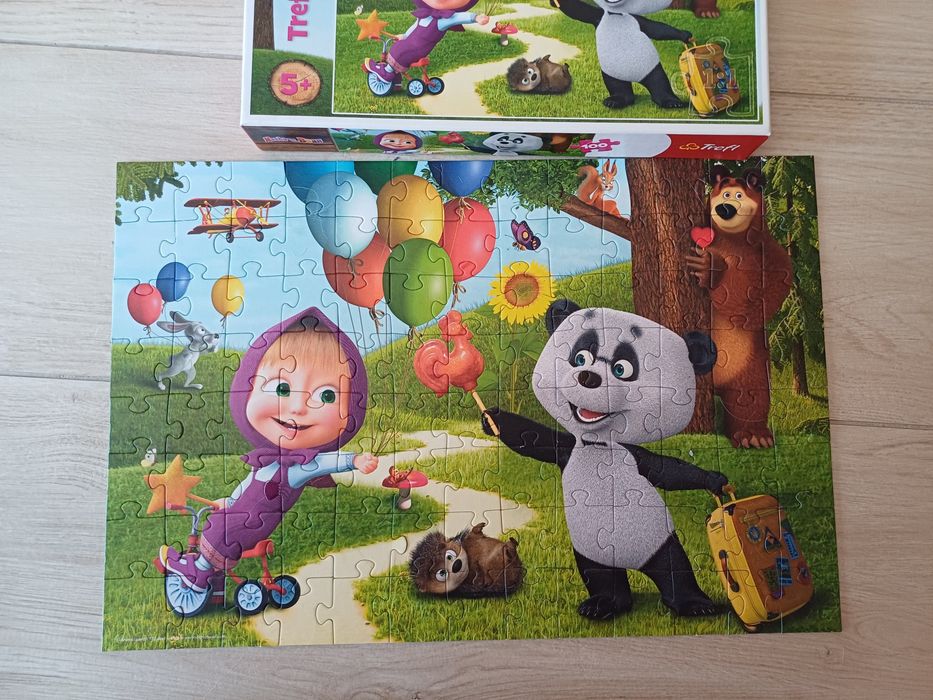Puzzle Masha I niedźwiedź 100 szt Trefl, stan bardzo dobry
