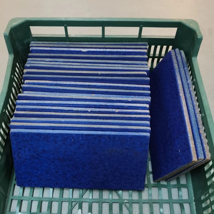 Lote de 22 azulejos/Tijoleiras azuis  19,5x9,7cm