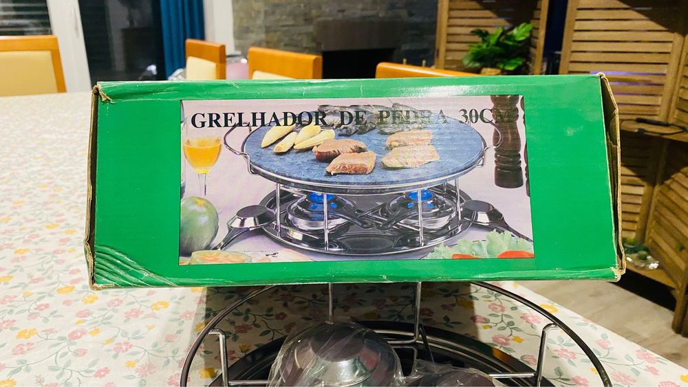 Grelhador de pedra redonda 30cm