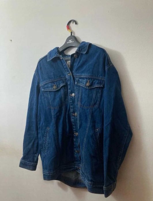 Casaco de ganga azul escuro Lefties Denim Woman