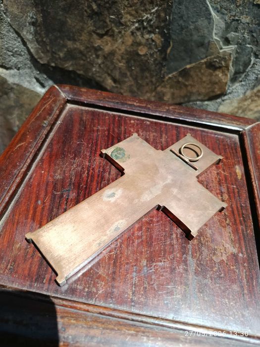 Cruz Bronze Cena de Cristo Leitão & Irmão 15,4 cm