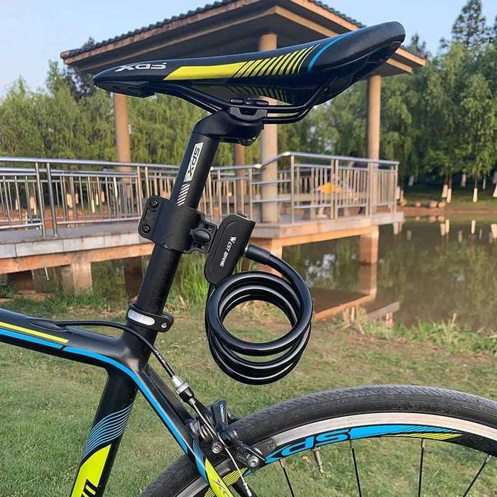 Велосипедный замок West Biking 110 см с ключами велозамок