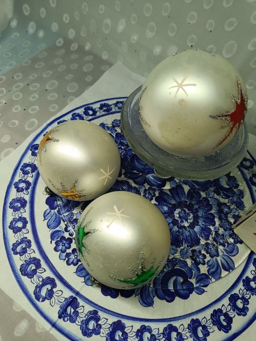 Bombki choinkowe, kule ozdoby choinkowe PRL