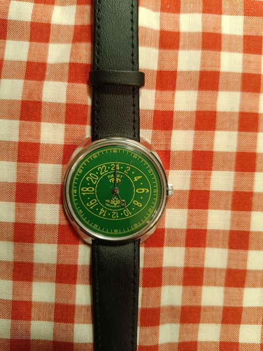 Zegarek Rakieta 24H zielona tarcza