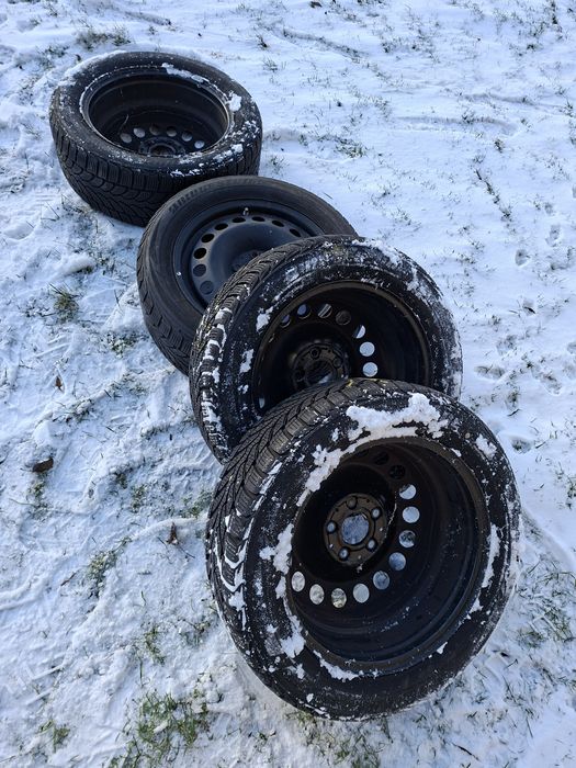 Komplet kół zimowych 16 Mercedes 5x112 – stalowe + opony zimowe