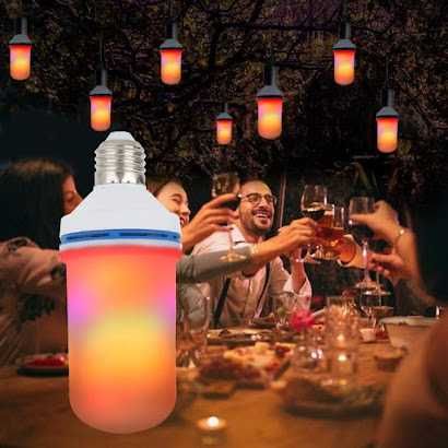 Lampada LED Simulação Chama Fogo Cintilação Decoração halloween NOVO
