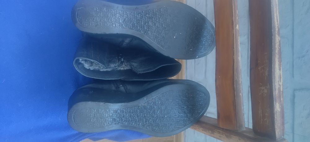 Кожаные зимние сапожки