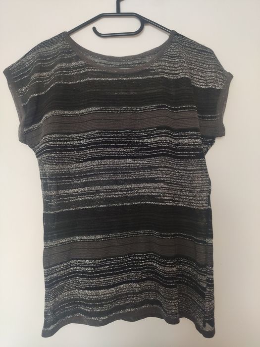 Elegancka bluzka ze srebrną nitką Marks Spencer M