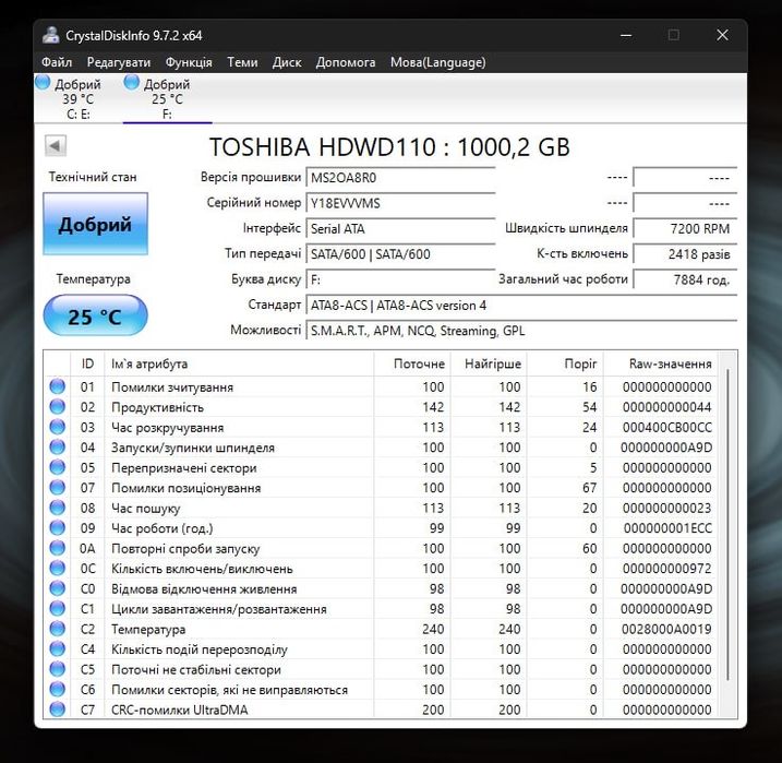 HDD Toshiba P300 1TB (HDWD110) 7200rpm, SATA III