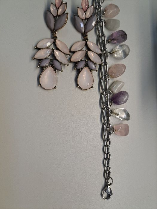 Conjunto pulseira mais brincos