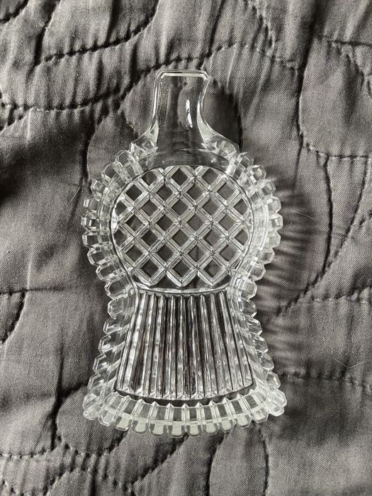 Vintage ołowiany kryształowy talerz