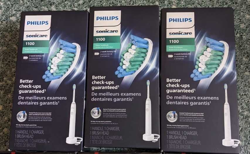 Електрична звукова зубна щітка Philips Sonicare 1100 HX3641/02 Білий