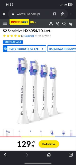Końcówki do szczoteczki Philips Sonicare Sensitive