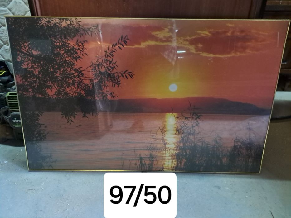 Quadro por do sol antigo