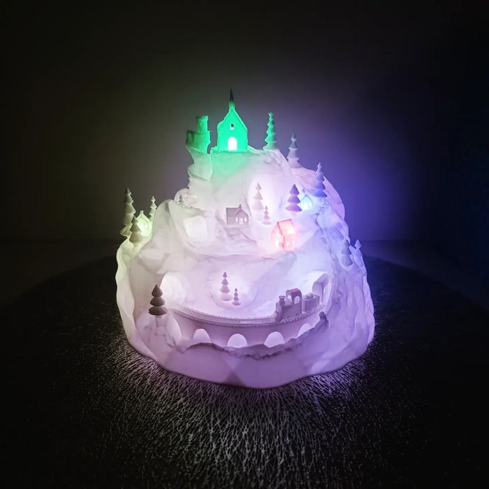 Vila iluminada de Natal