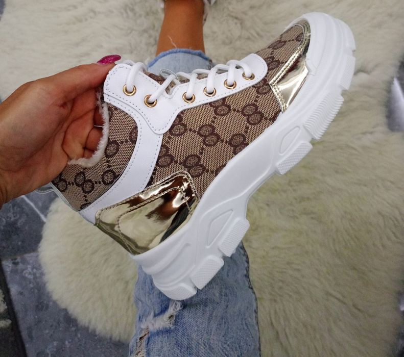 Sneakersy botki ocieplane damskie rozmiar 38