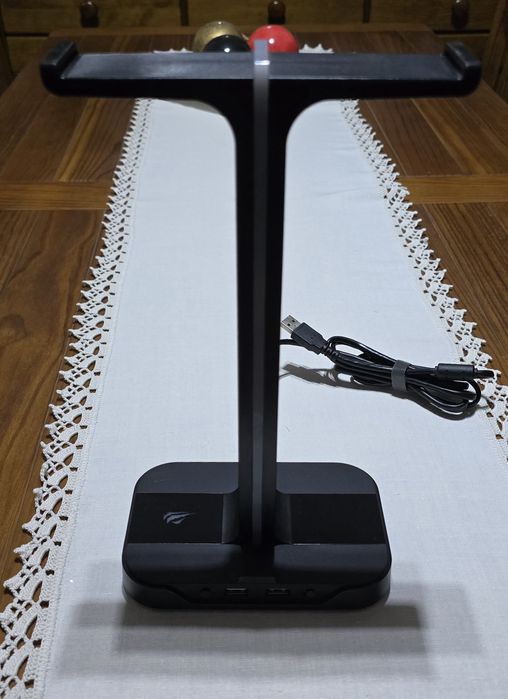 Suporte duplo para Headphones com LED RGB