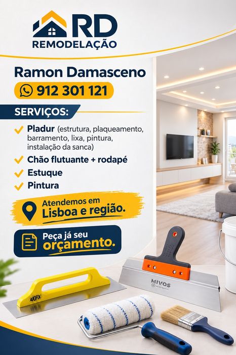 Serviços de  Pladur, Pintura, chão flutuante e mais...