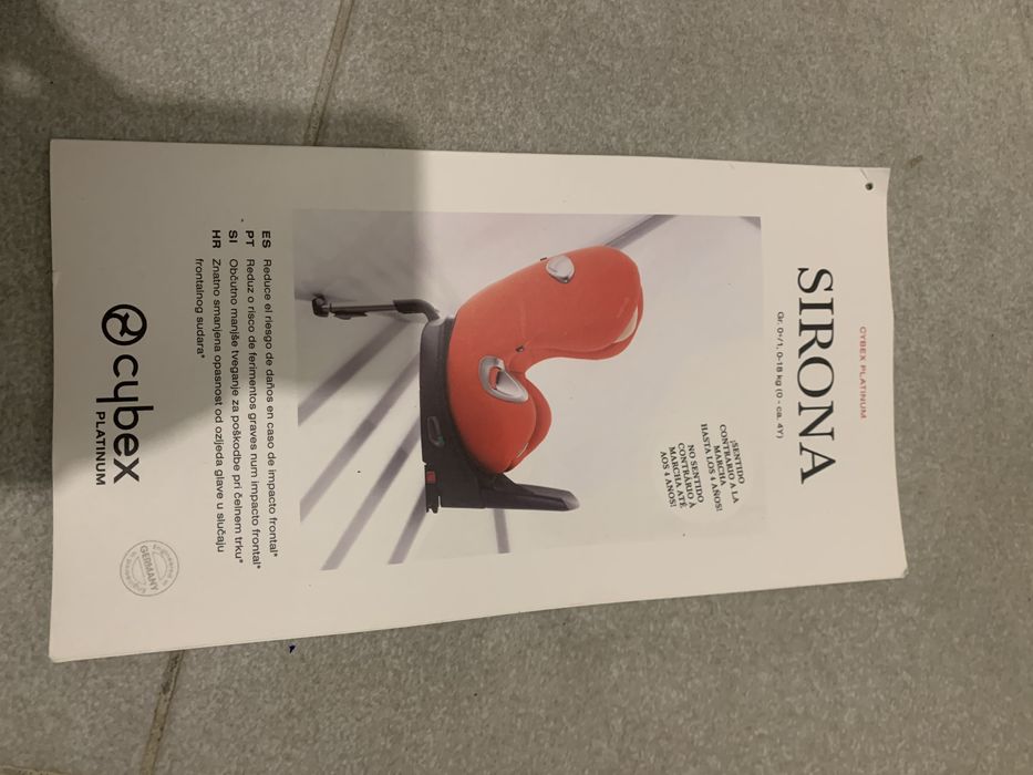 Cadeira cybex Sirona 360, platinium