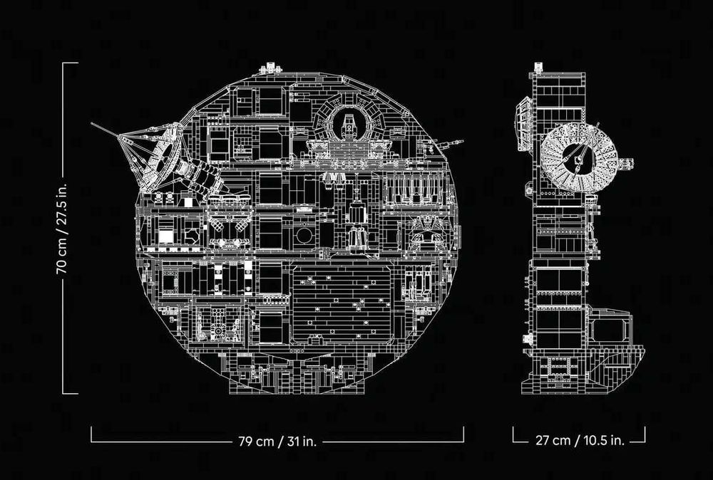 Конструктор як LEGO Star Wars Зірка смерті (75419), 9023 деталі