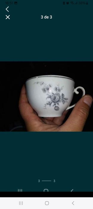 Serviço de chá antigo de porcelana