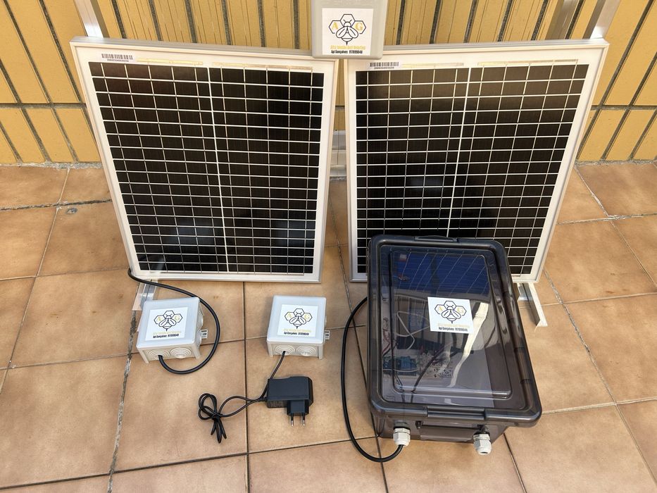 Kit anti velutina (vespa asiatica) com bateria e painel solar