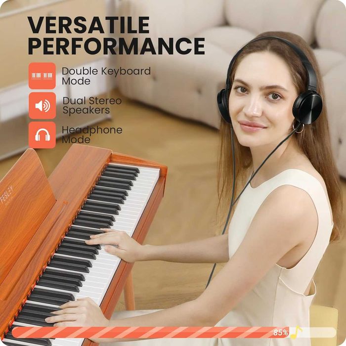 Цифрове піаніно Fesley FEP760 (стійка, 3 педалі, пюпітр, адаптер)